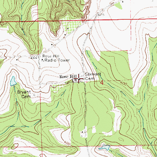 Topographic Map of Rose Hill Church, AL