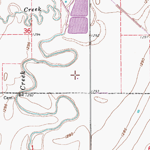 Topographic Map of KKAA-AM (Aberdeen), SD