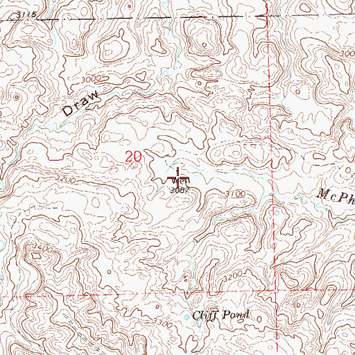 Topographic Map of Thybo Well, SD
