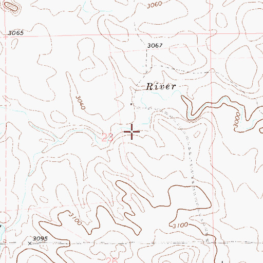 Topographic Map of S Price Ranch, SD