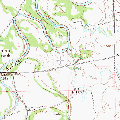 Topographic Map of Mosely Ranch, SD