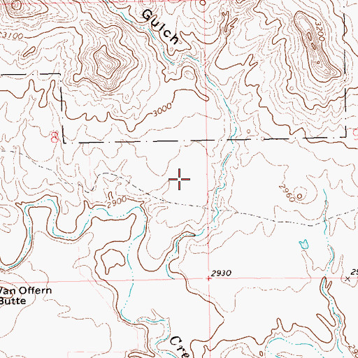 Topographic Map of W O Johnson Ranch, SD