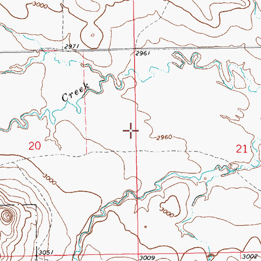 Topographic Map of W J Johnson Ranch, SD