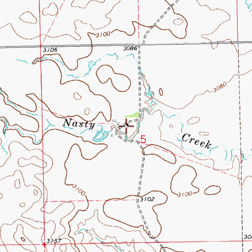 Topographic Map of R Ham Ranch, SD