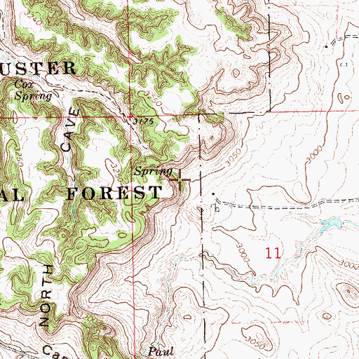Topographic Map of H Feist Ranch, SD