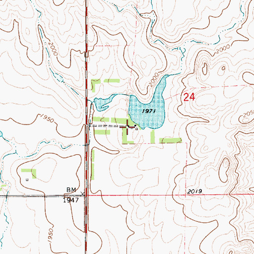 Topographic Map of M Oehlerking Dam, SD