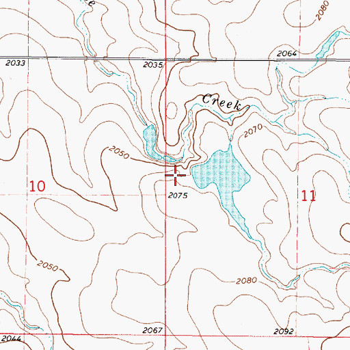 Topographic Map of W Knox Dam, SD