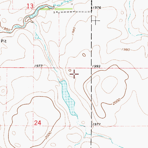 Topographic Map of J Harter Dam, SD