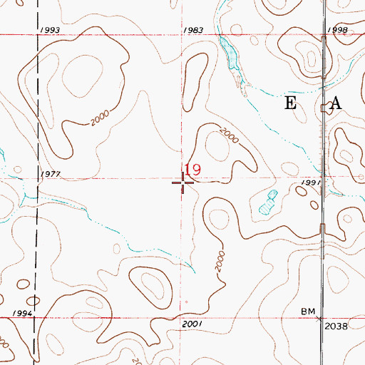 Topographic Map of J Harter Dam, SD