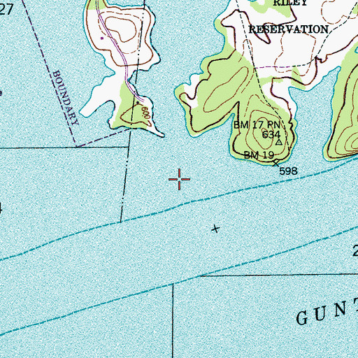 Topographic Map of Roseberry Creek, AL