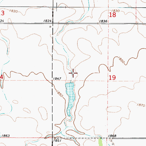 Topographic Map of L M Hanson Dam, SD