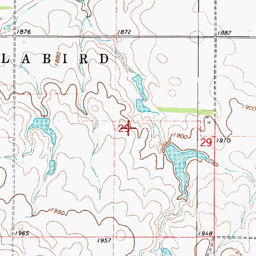 Topographic Map of L M Hanson Dam, SD