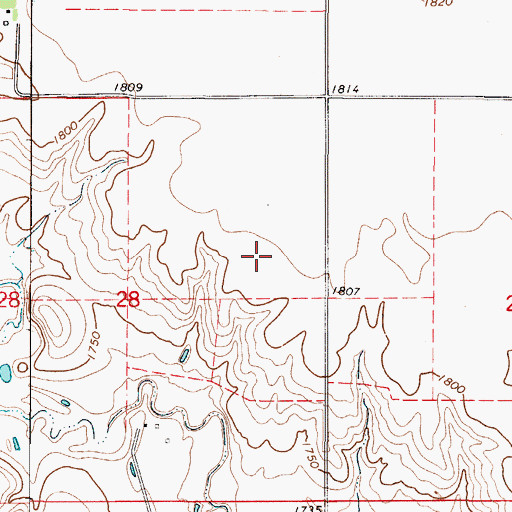 Topographic Map of M Smith Dam, SD