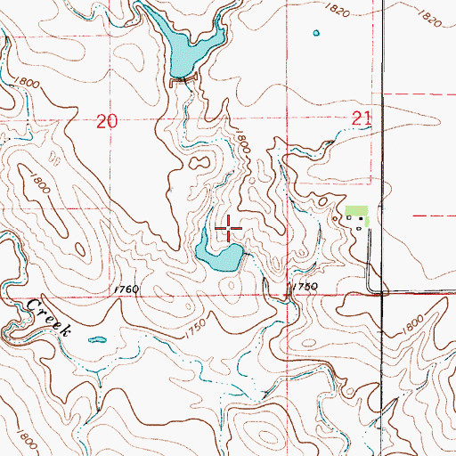 Topographic Map of T Jennings Dam, SD