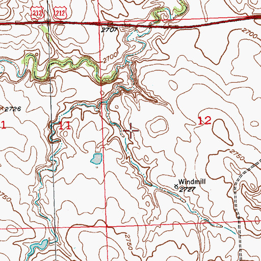 Topographic Map of E Hoffman Number 3 Dam, SD