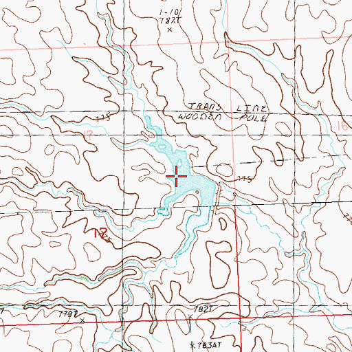 Topographic Map of Diamond F Ranch Dam, SD
