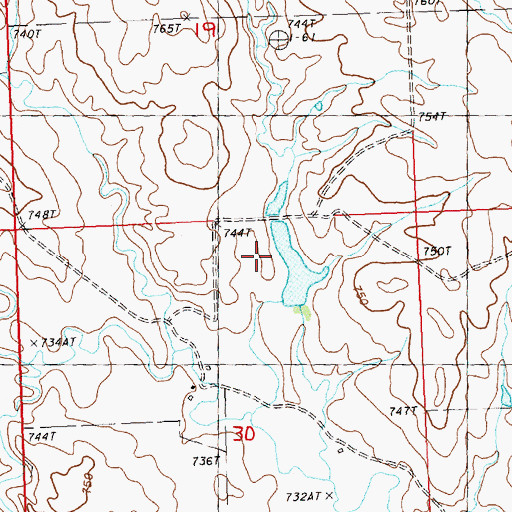 Topographic Map of A Fishbach Dam, SD