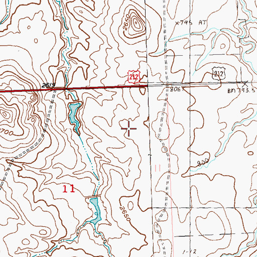 Topographic Map of E Hoffman Number 7 Dam, SD