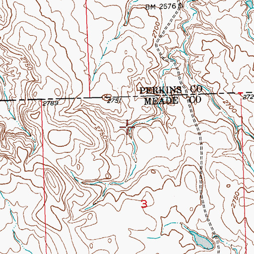 Topographic Map of W Grueb Dam, SD