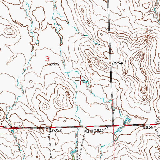 Topographic Map of D Wood Dam, SD