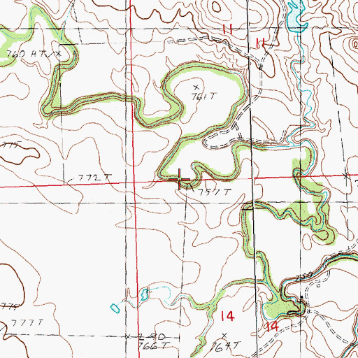 Topographic Map of Talley Dam, SD