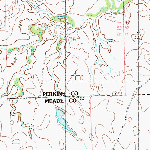 Topographic Map of J Tischler Dam, SD