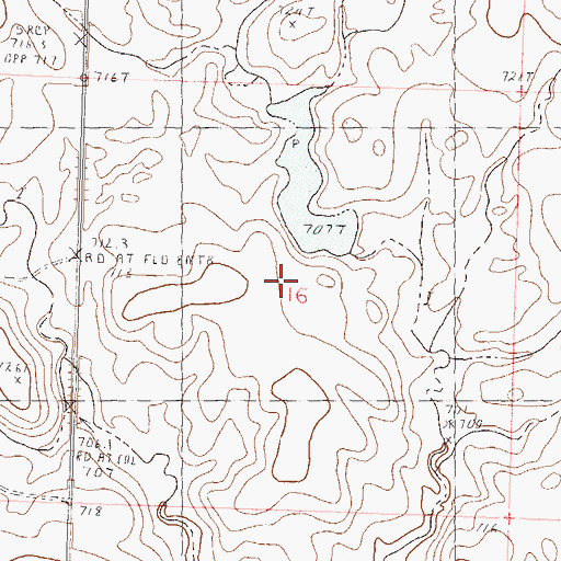 Topographic Map of Matter Dam, SD