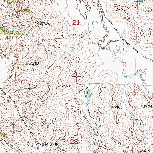Topographic Map of Dreis Brothers Dam, SD