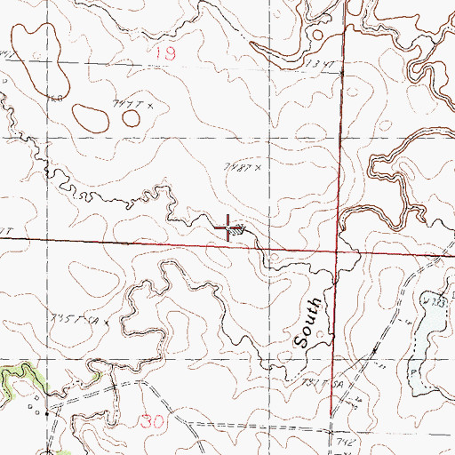 Topographic Map of Baxter Number 3 Dam, SD