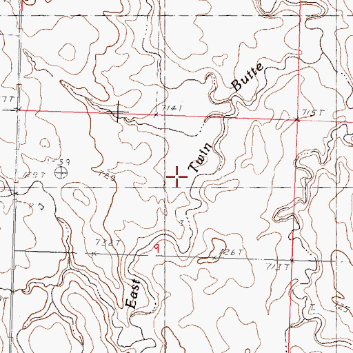 Topographic Map of Glad Valley Dam, SD