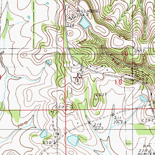 Topographic Map of Rosehill Cemetery, AL