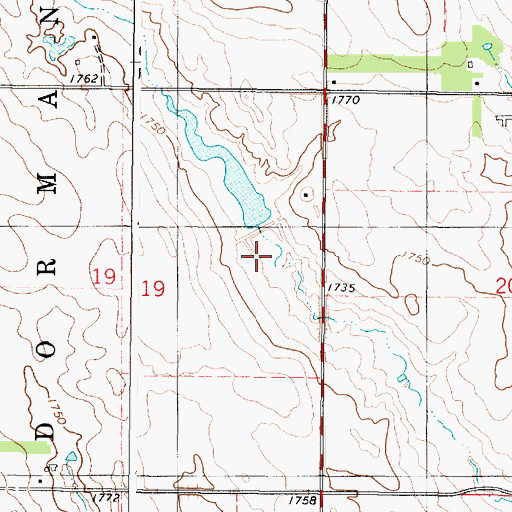 Topographic Map of Dorman Dam, SD