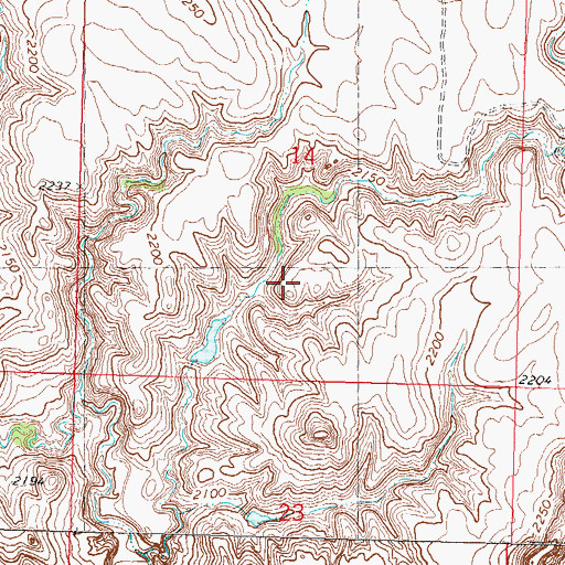 Topographic Map of O'Leary Ranch 2 Dam, SD