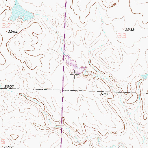 Topographic Map of Harold Meyer Dam, SD
