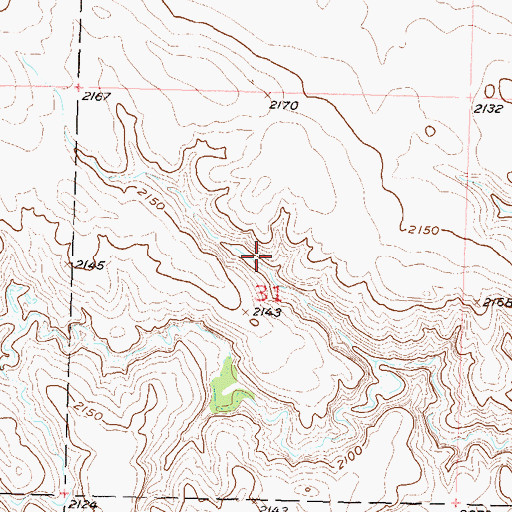 Topographic Map of Harold Meyer Dam, SD