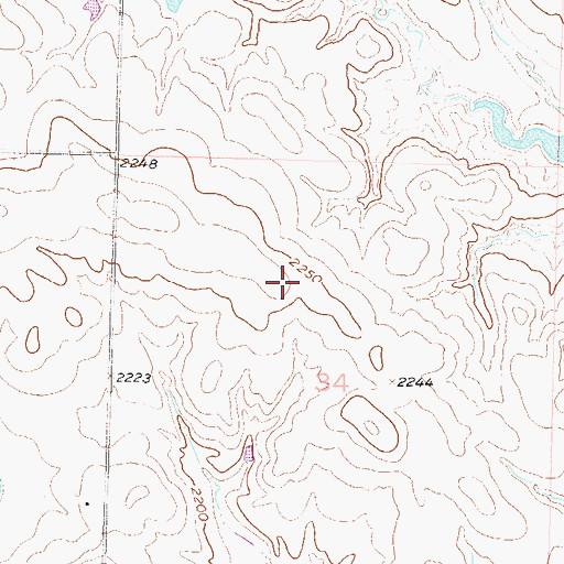 Topographic Map of Phillip Jung Number 2 Dam, SD