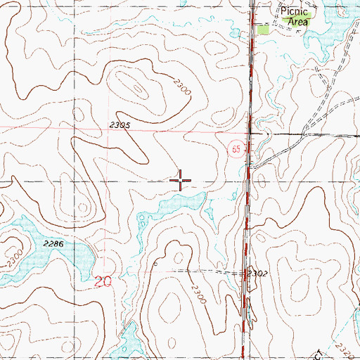 Topographic Map of R Clark Number 3 Dam, SD