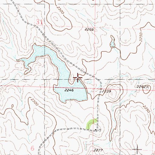 Topographic Map of W Scholl Dam, SD