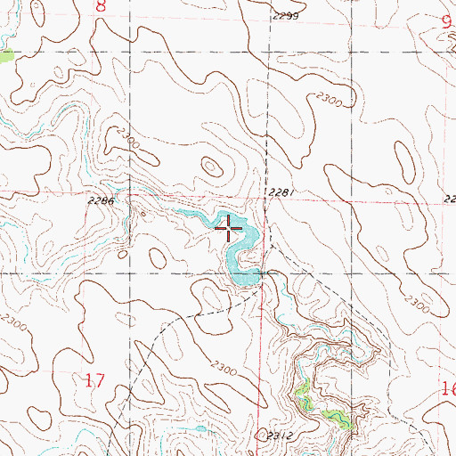 Topographic Map of Rock Cowan Number 3 Dam, SD