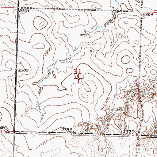 Topographic Map of J Reich Number 2 Dam, SD