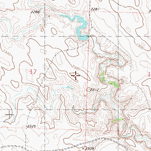 Topographic Map of Rock Cowan Number 2 Dam, SD