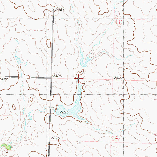 Topographic Map of B Schuh Dam, SD