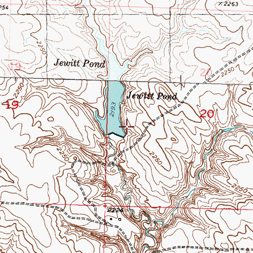 Topographic Map of O Jewett Dam, SD