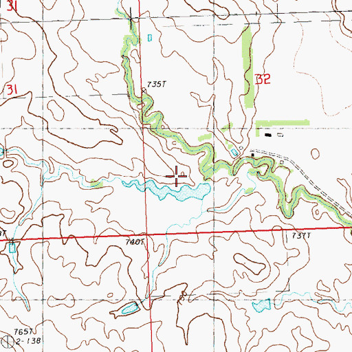 Topographic Map of T Sternard Dam, SD