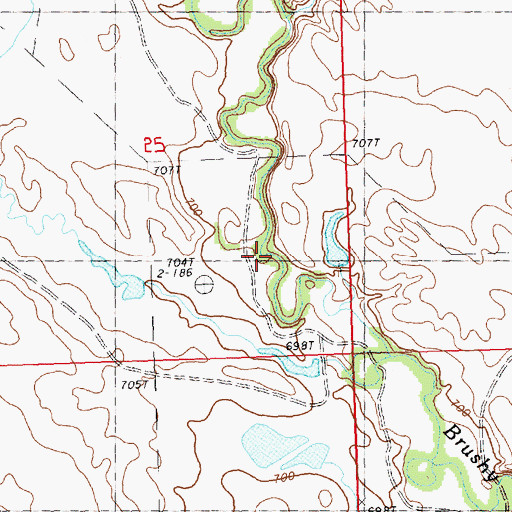 Topographic Map of Samuelson Dam, SD
