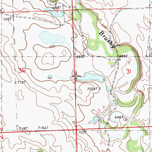 Topographic Map of Samuelson Brothers Number 4 Dam, SD