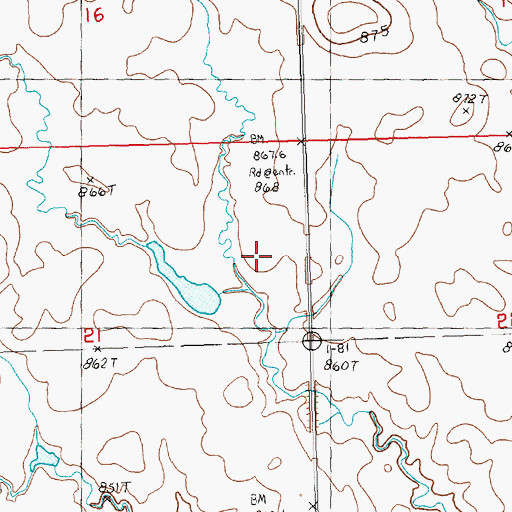 Topographic Map of R Hampton Number 1 Dam, SD
