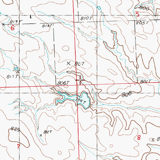 Topographic Map of R Talley Number 1 Dam, SD