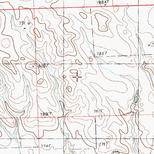 Topographic Map of W Mann Number 3 Dam, SD