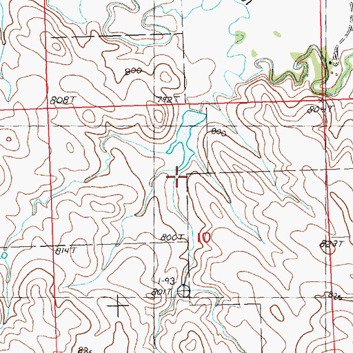 Topographic Map of W Mann Number 2 Dam, SD